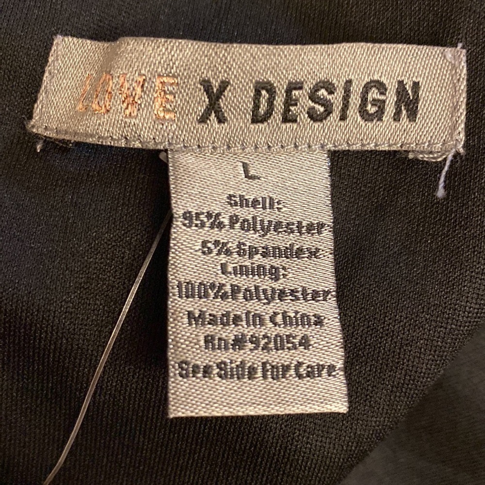 Love X Design from Nordstrom Rack Black Fully Lined Midi Dress Large NWT - Picture 13 of 14